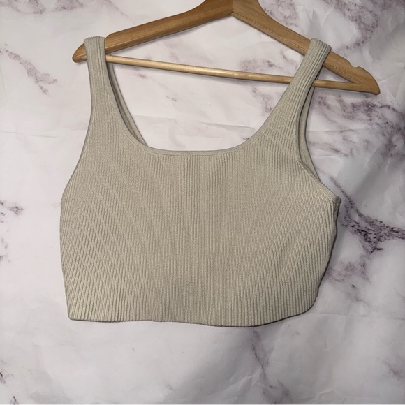 Aritzia Babaton Sculpt Knit Squareneck Cropped Tank Top - Picture 1 of 3